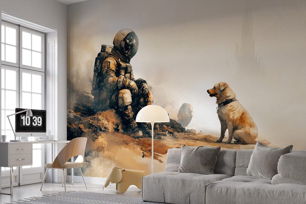 Astronaut meets a dog — interior 5