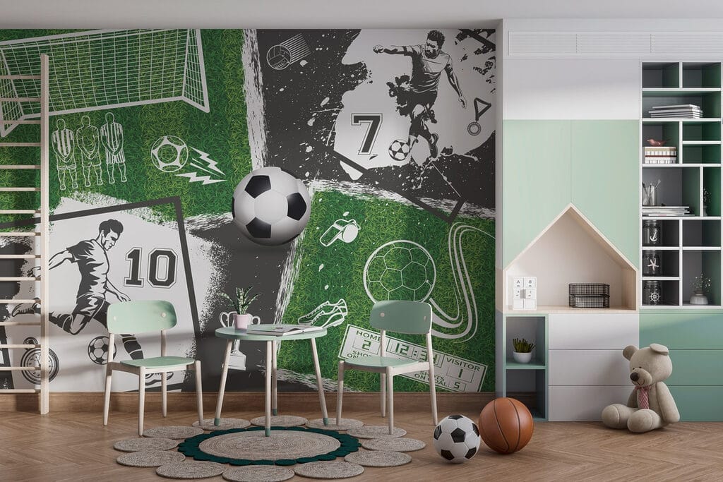 Football Moments in an interior