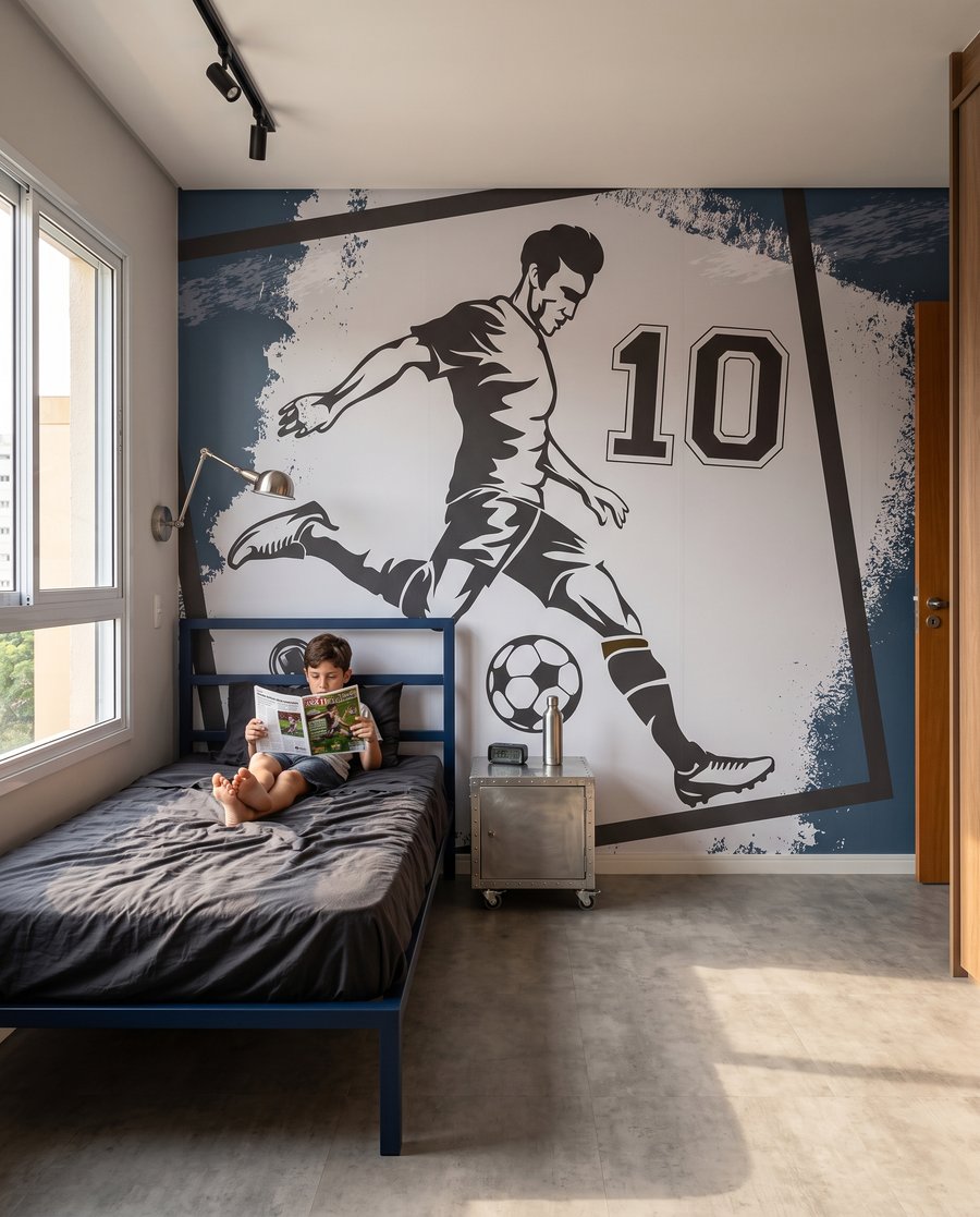 Graphic football collage — interior 2