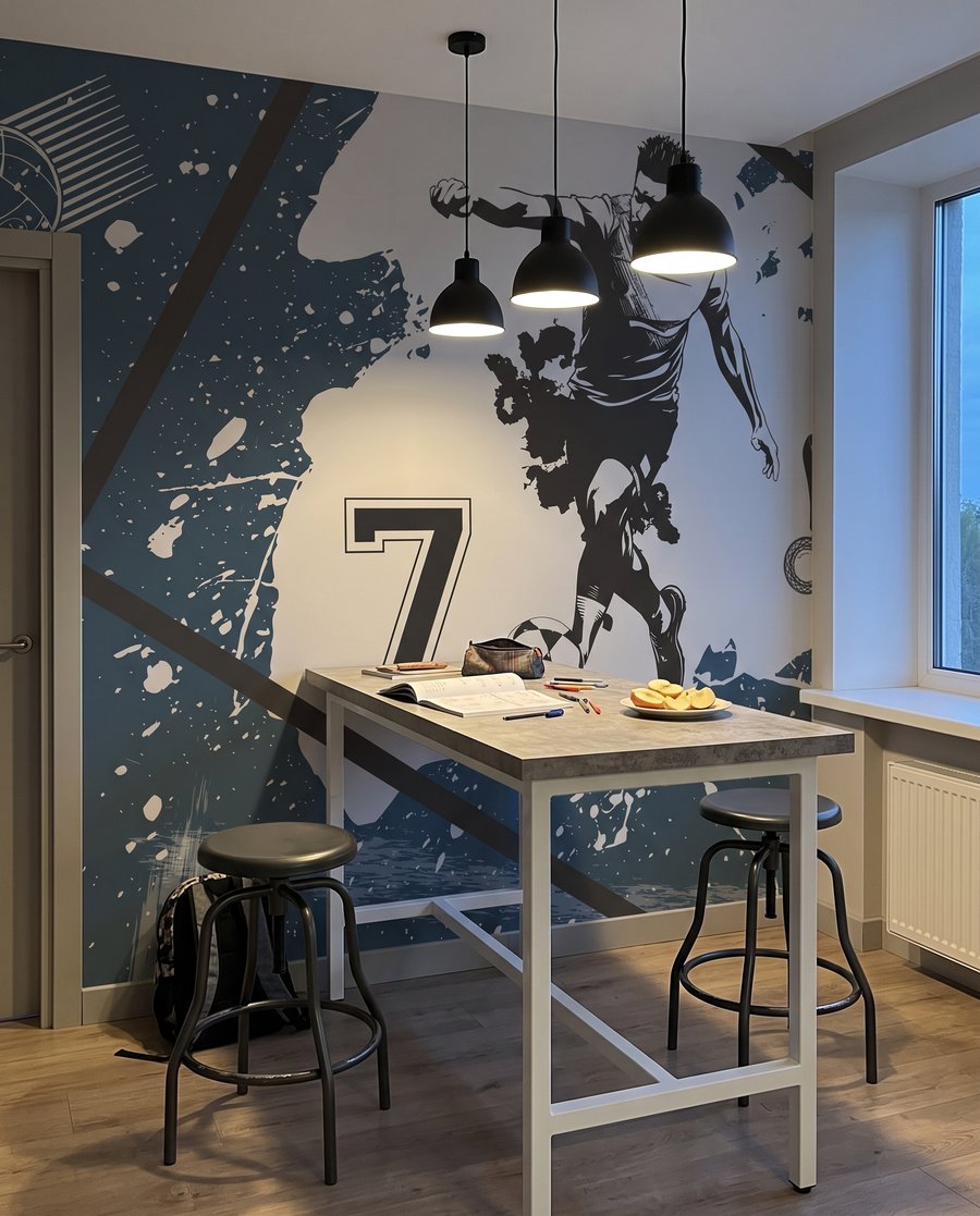 Graphic football collage — interior 3