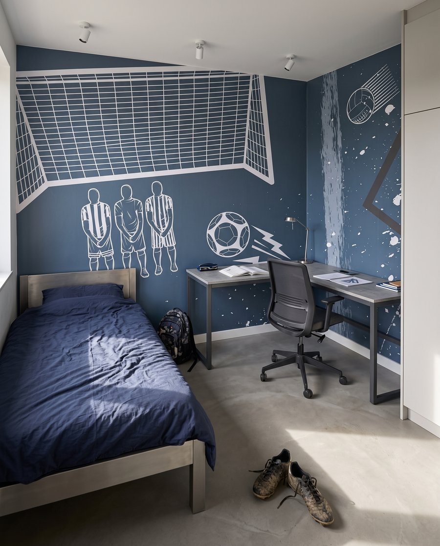 Graphic football collage — interior 4