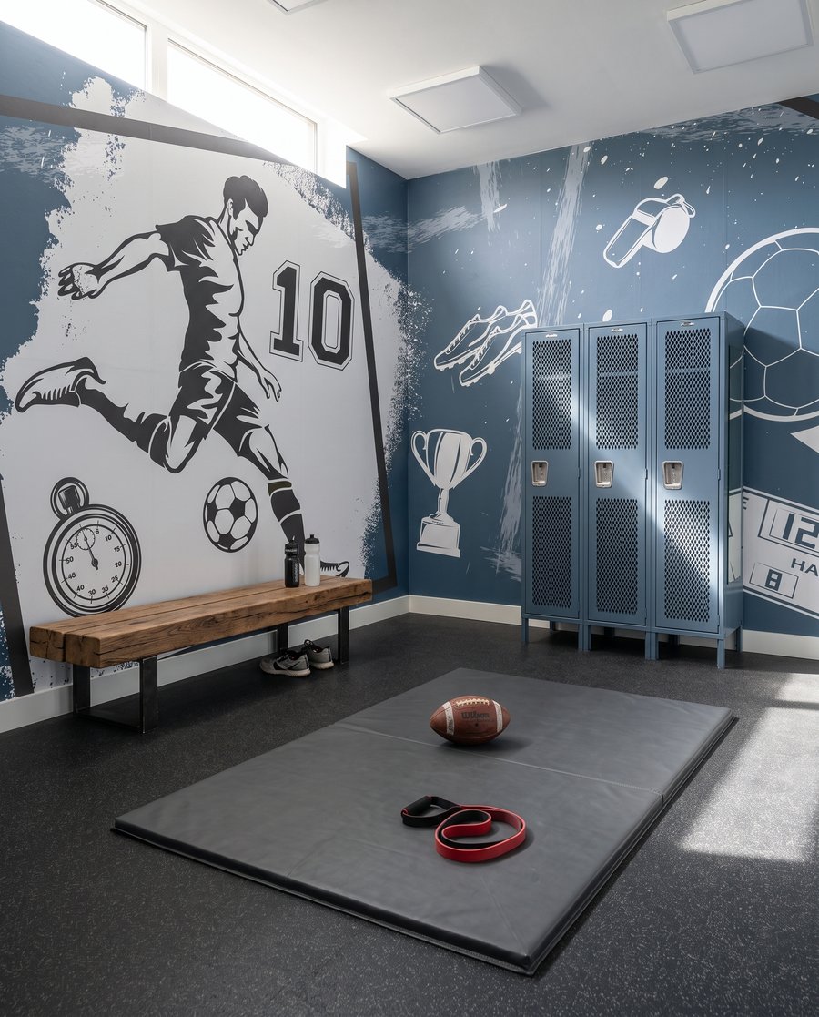 Graphic football collage — interior 5