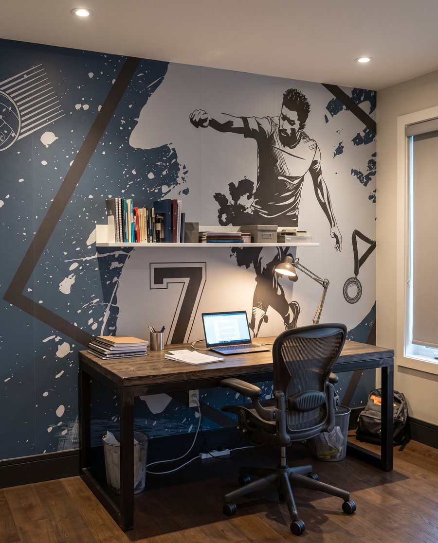 Graphic football collage — interior 6