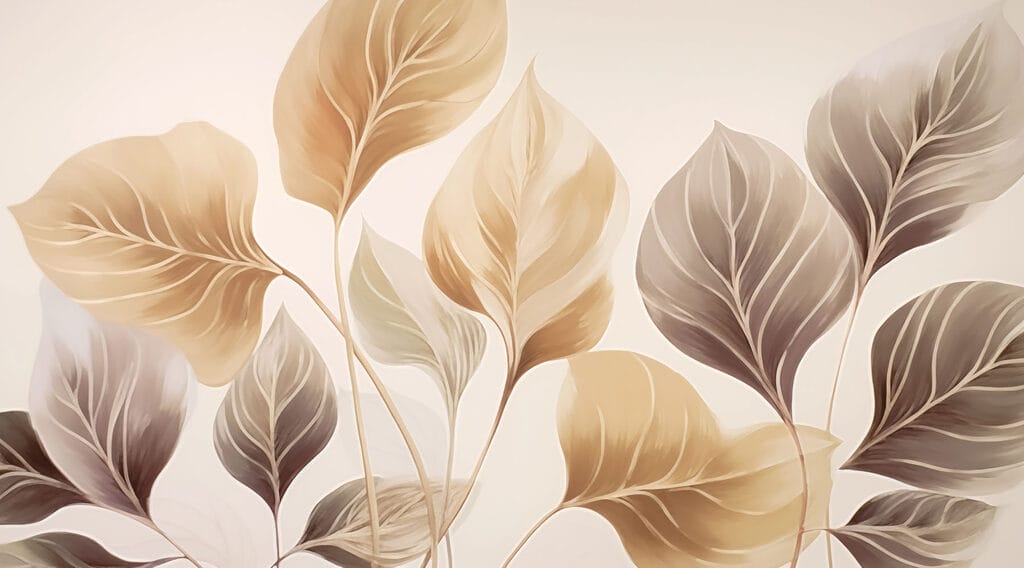 Leaves in warm browns — full design