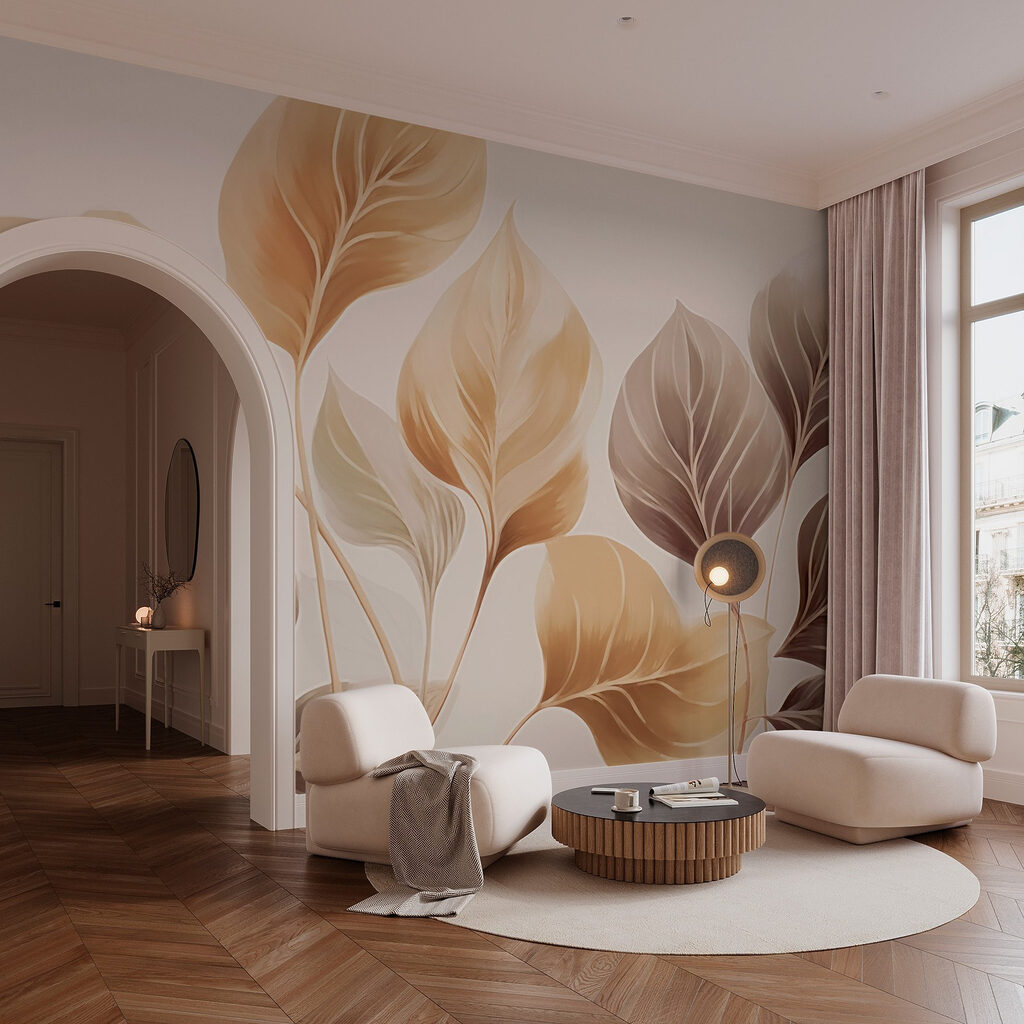 Leaves in warm browns — interior 3
