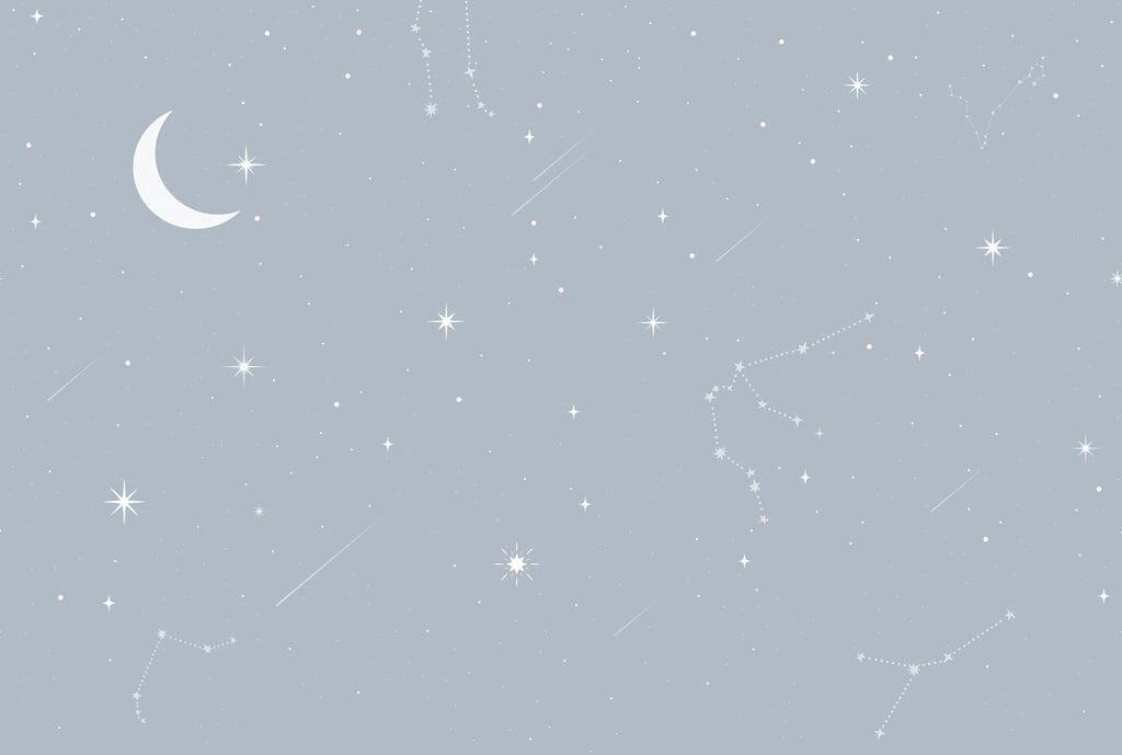 Moon between constellations — full design