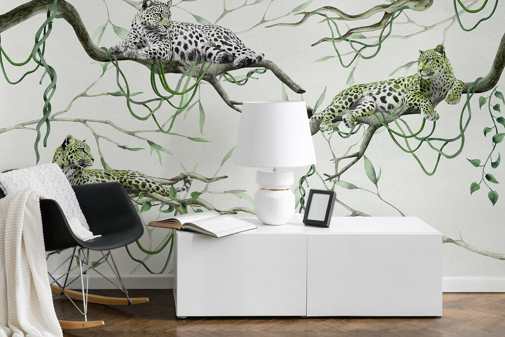 Leopards on Branches in an interior