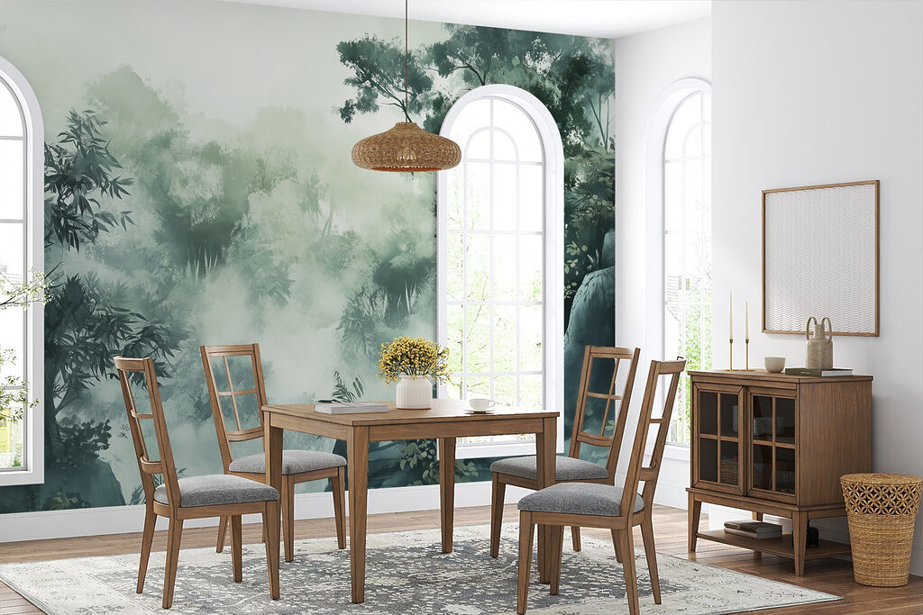 Misty forest and rocks — interior 2