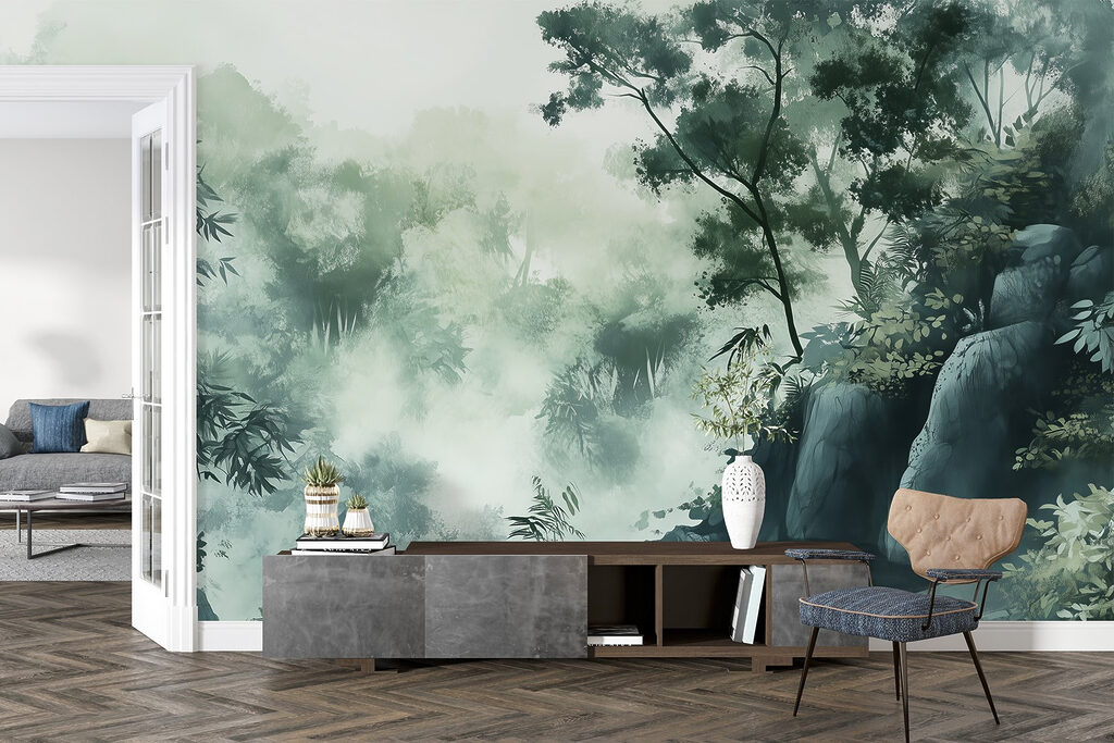 Misty forest and rocks — interior 4