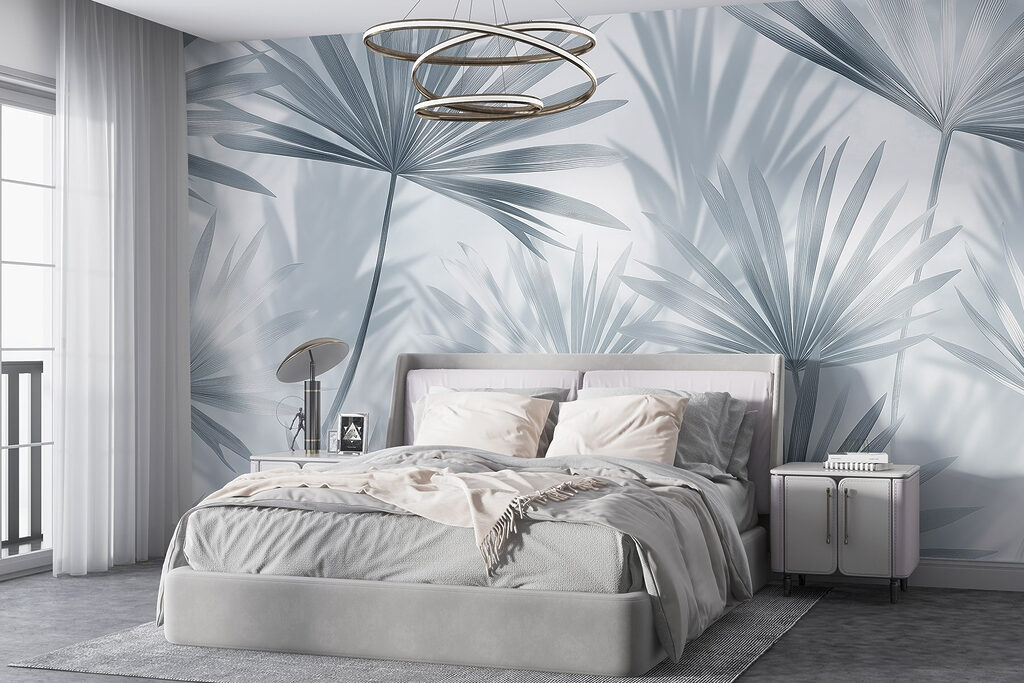 Palm Fans in Light in an interior