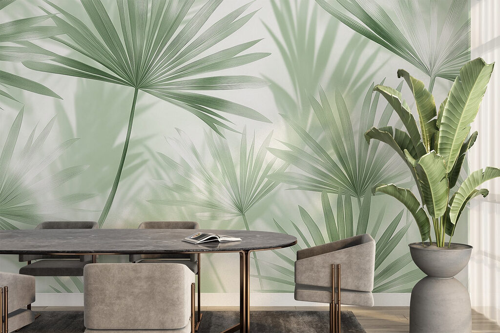 Palm Fans in Light — interior 2