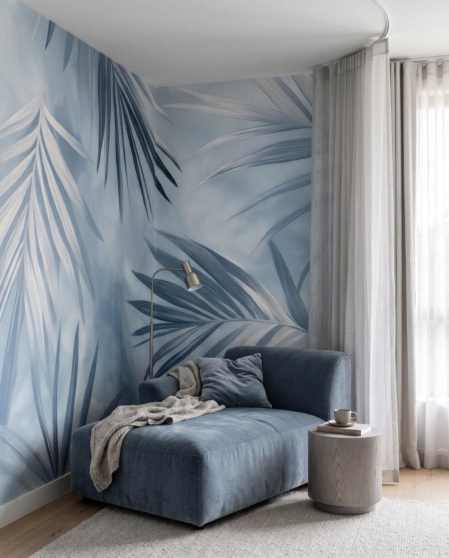 Crossing palm leaves — interior 3