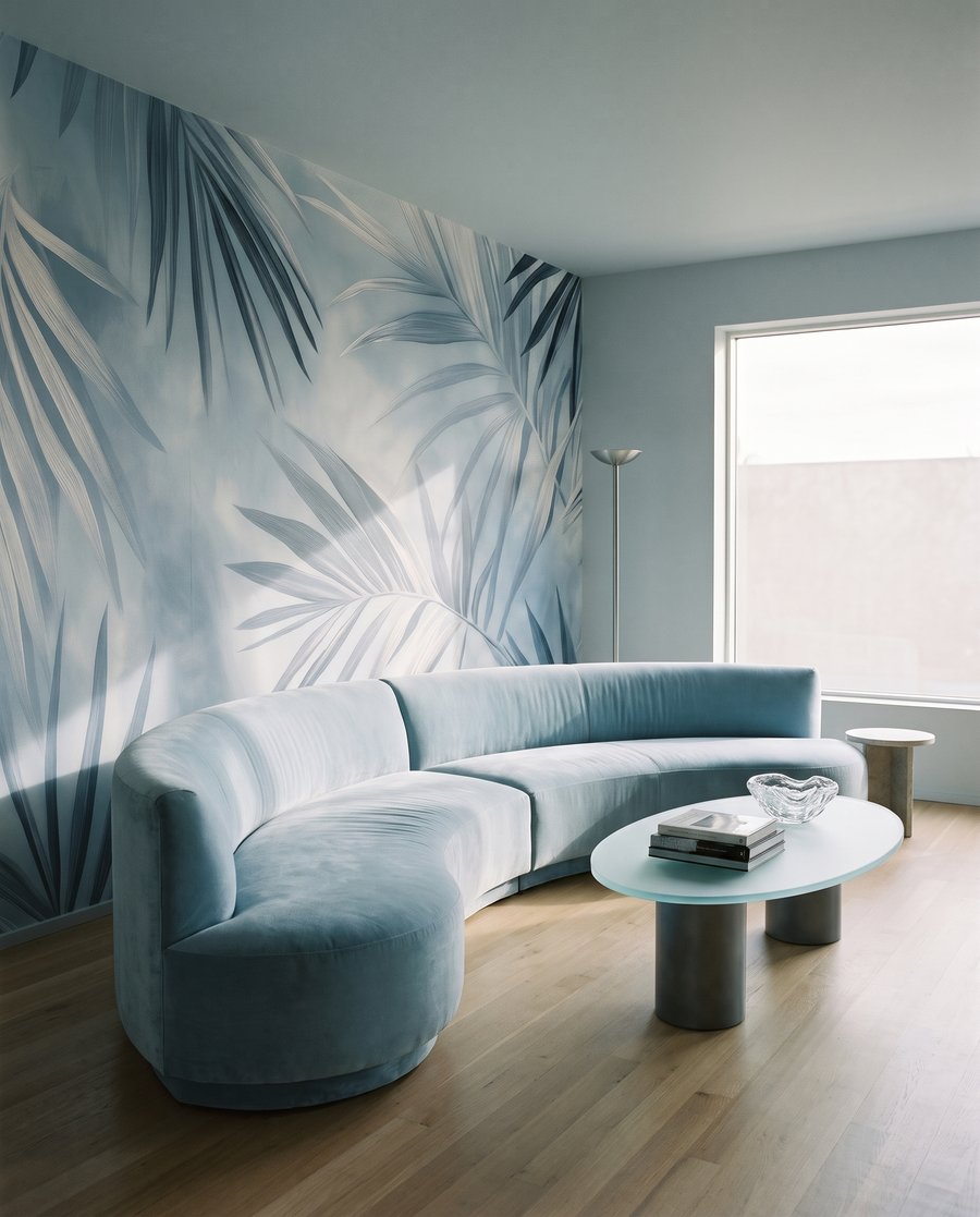 Crossing palm leaves — interior 4
