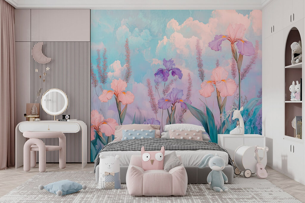 Irises under soft skies — interior 5