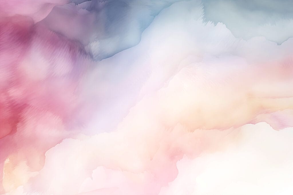 Flowing watercolour clouds — full design