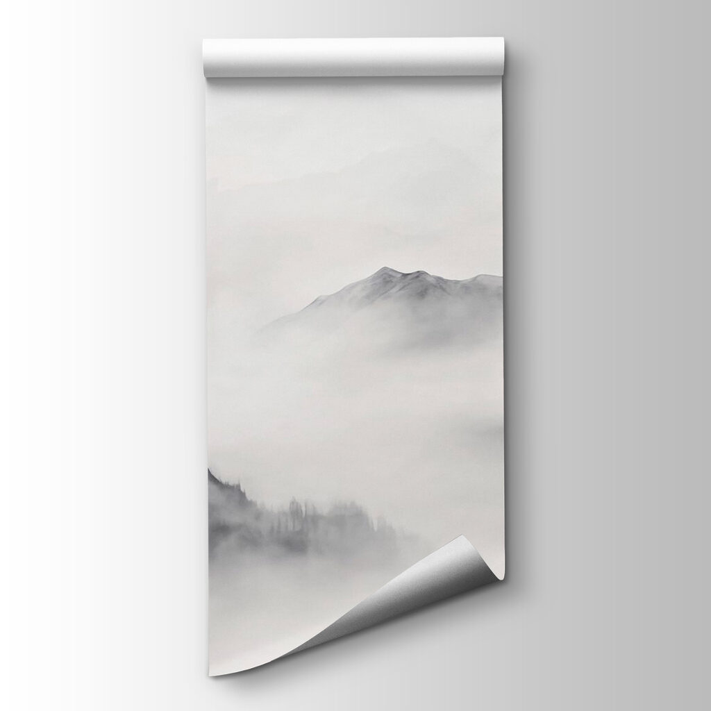 Mountain ridges above mist — product view