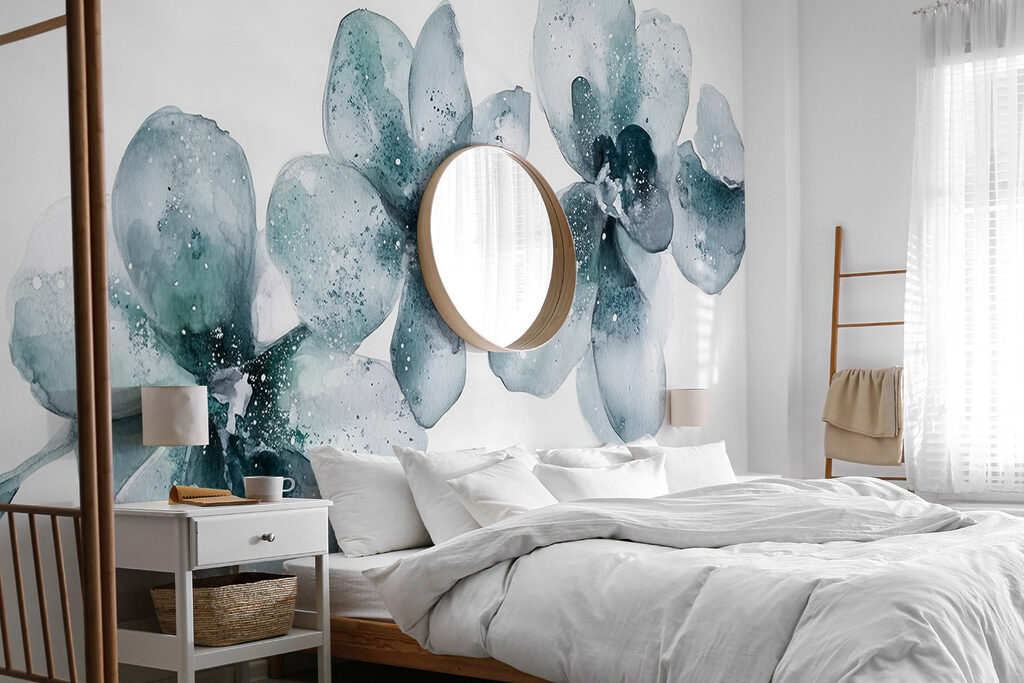 Orchid in Watercolour in an interior