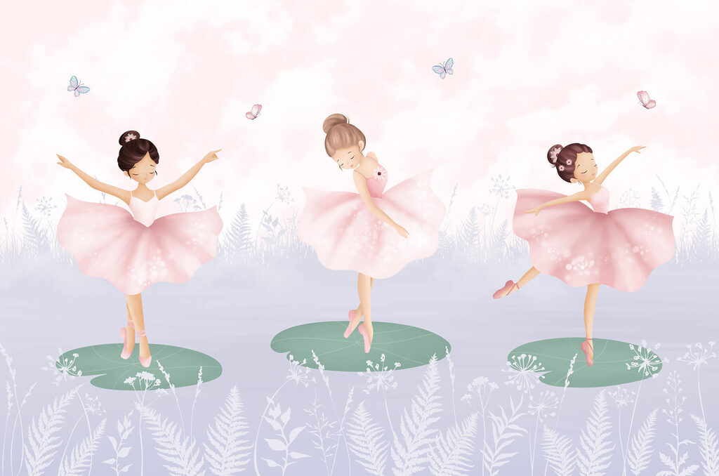 Ballerinas among butterflies — full design