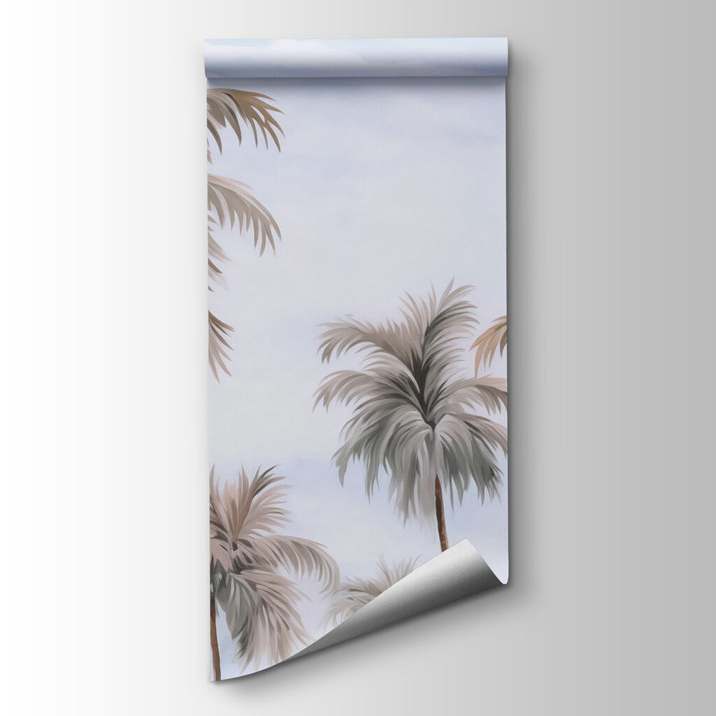 Tall palms, lilac sky — product view