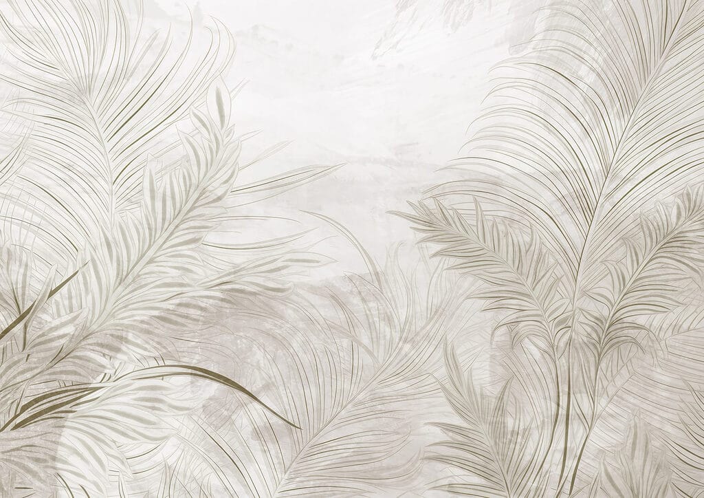 Cream palm fans — full design