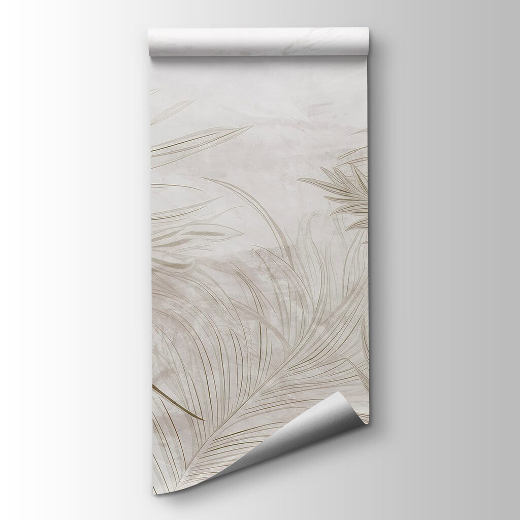 Cream palm fans — product view