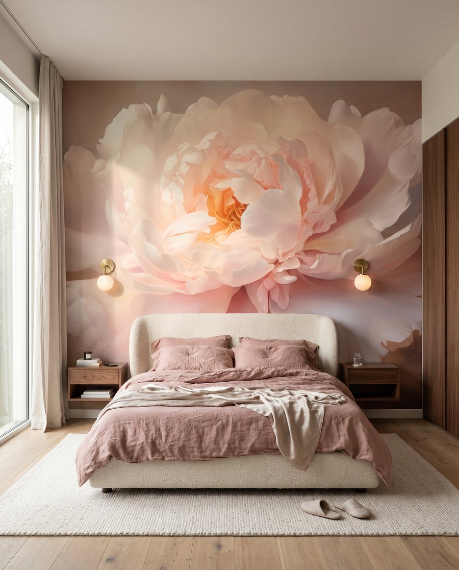 Peony in Bloom in an interior