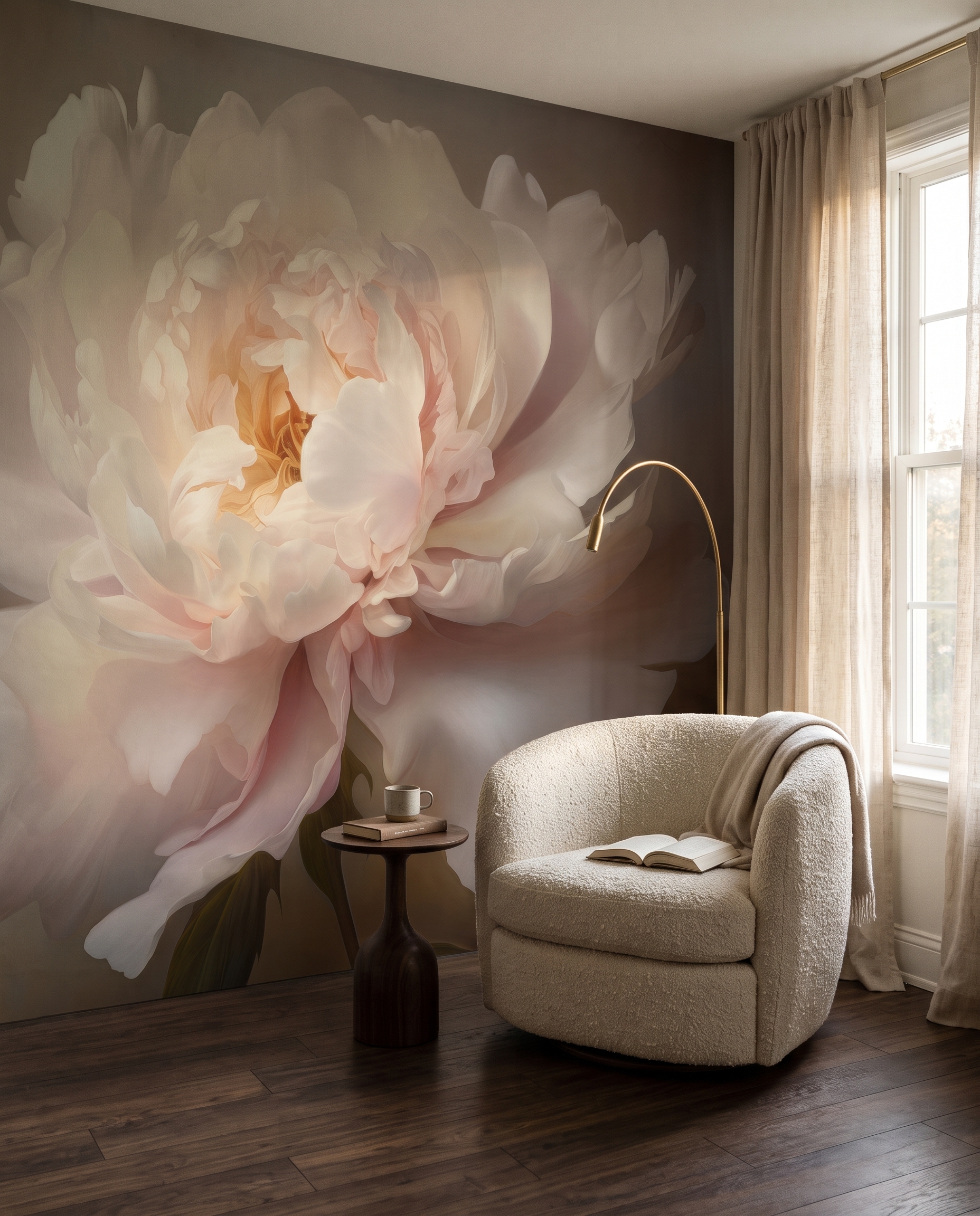 Peony in Bloom in an interior