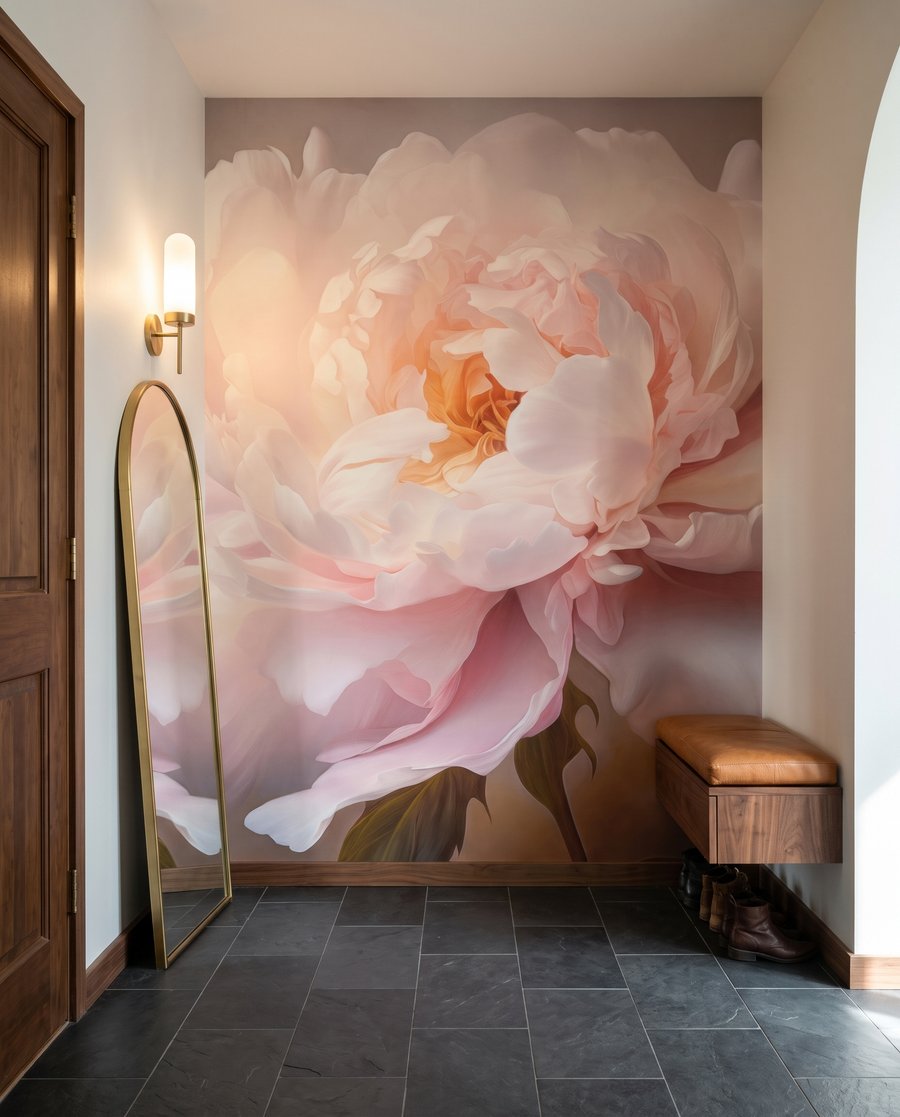 Peony in Bloom in an interior