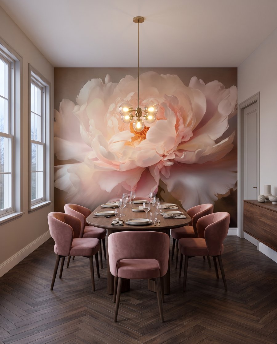 Peony in Bloom in an interior