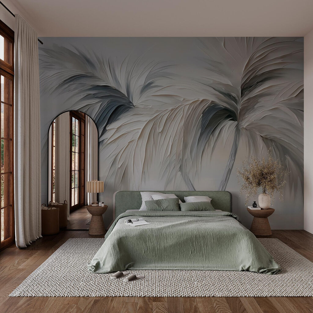 Two palms in relief — interior 1