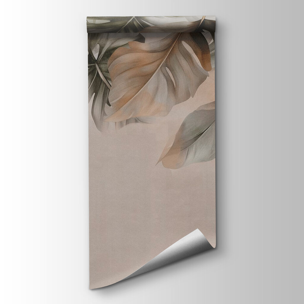 Hanging leaves over taupe — product view