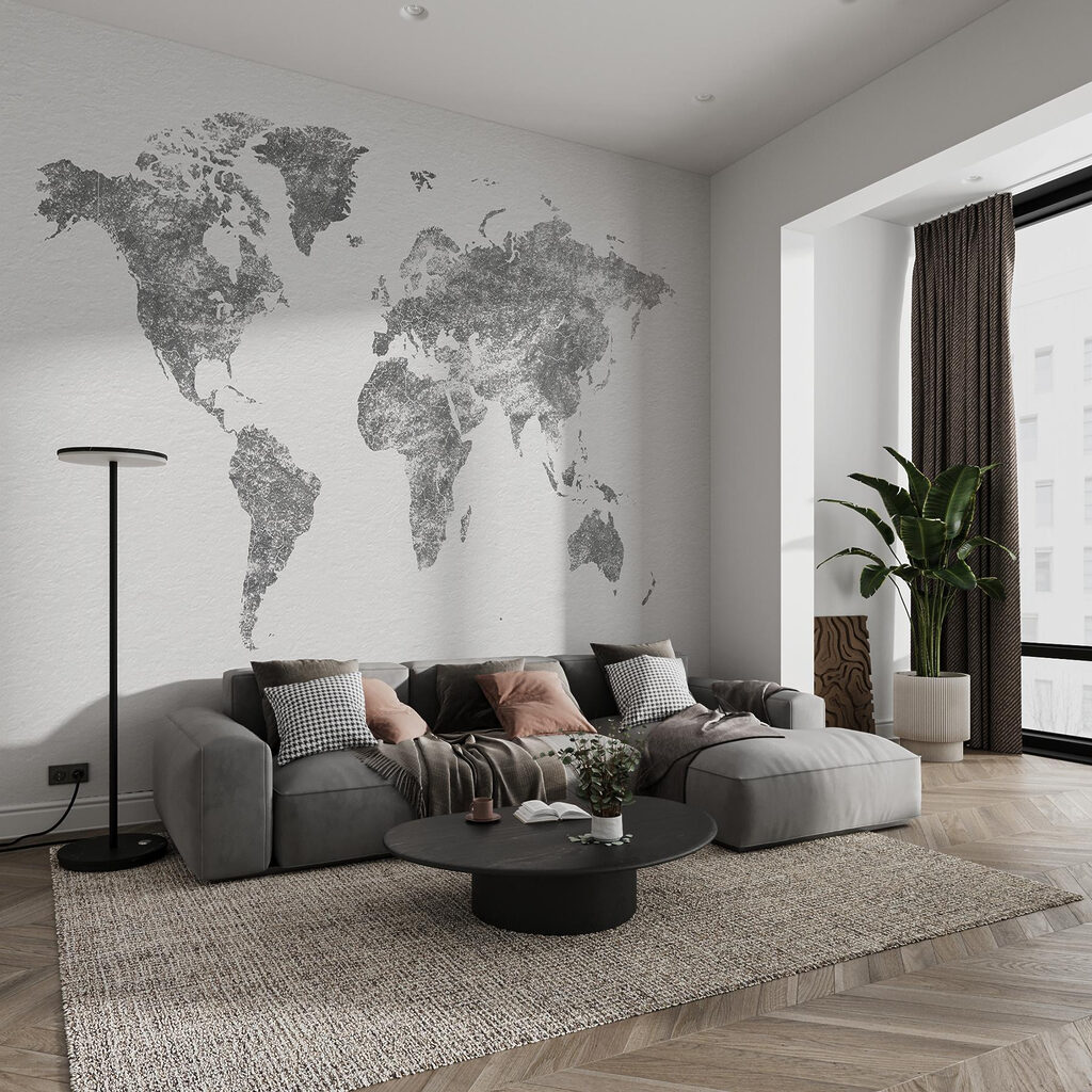 World Map Etching — interior 3