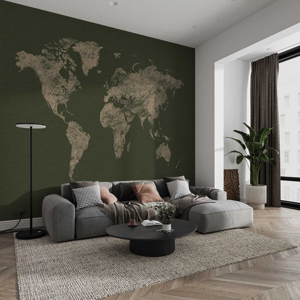 World Map Etching — interior 2