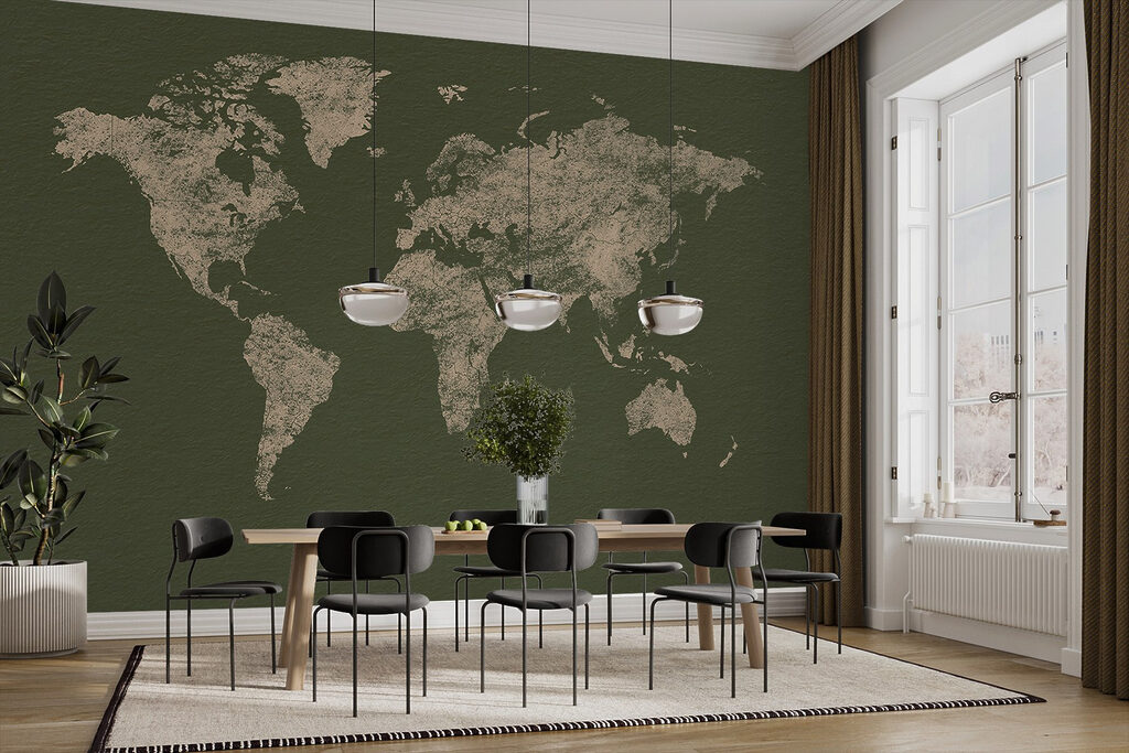 World Map Etching — interior 3