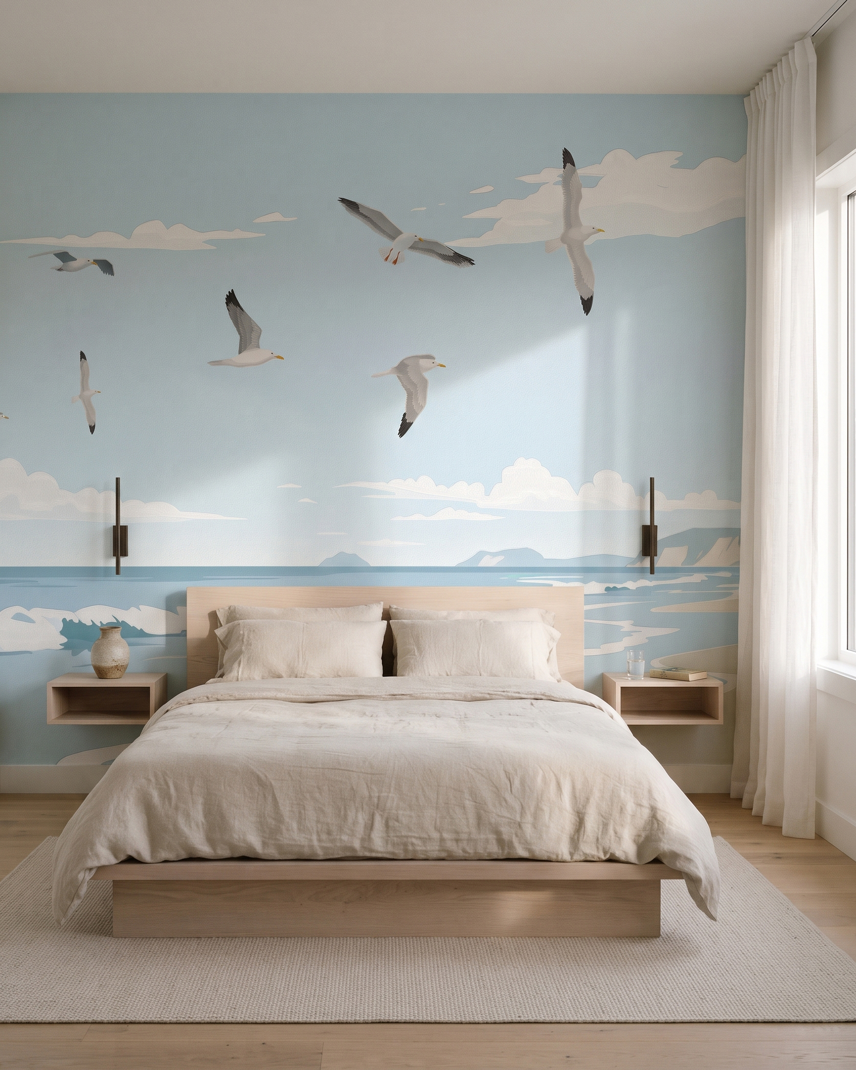 Gulls at the Shore in an interior