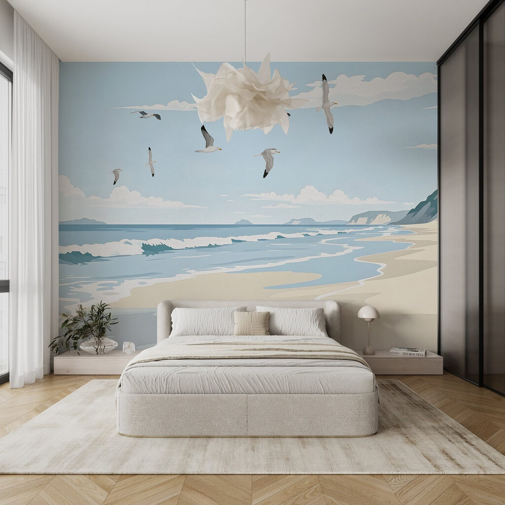 Gulls at the Shore in an interior
