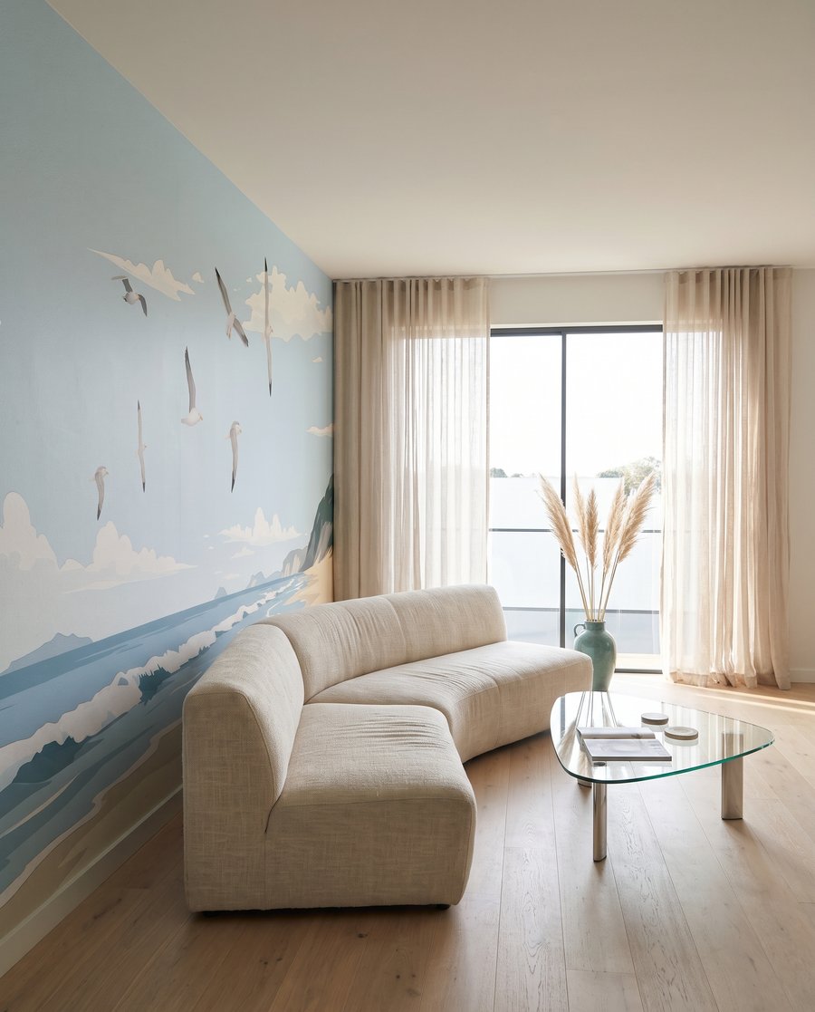 Gulls at the Shore in an interior