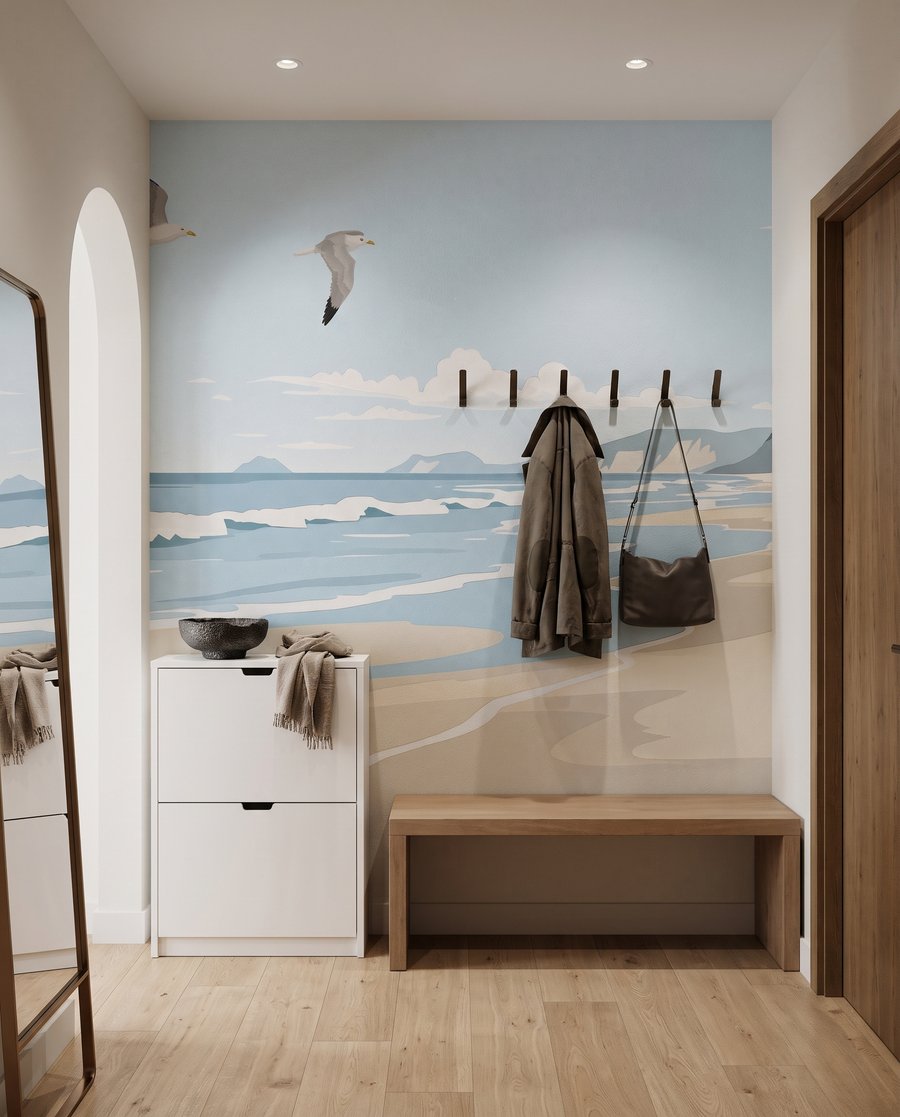 Gulls at the Shore in an interior