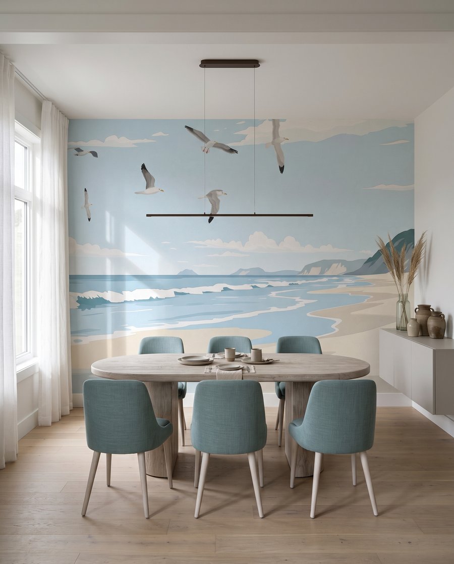 Gulls at the Shore in an interior