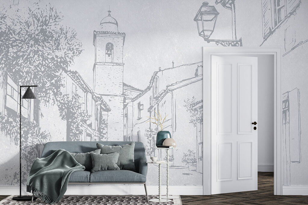 Village Street in Pencil — interior 2