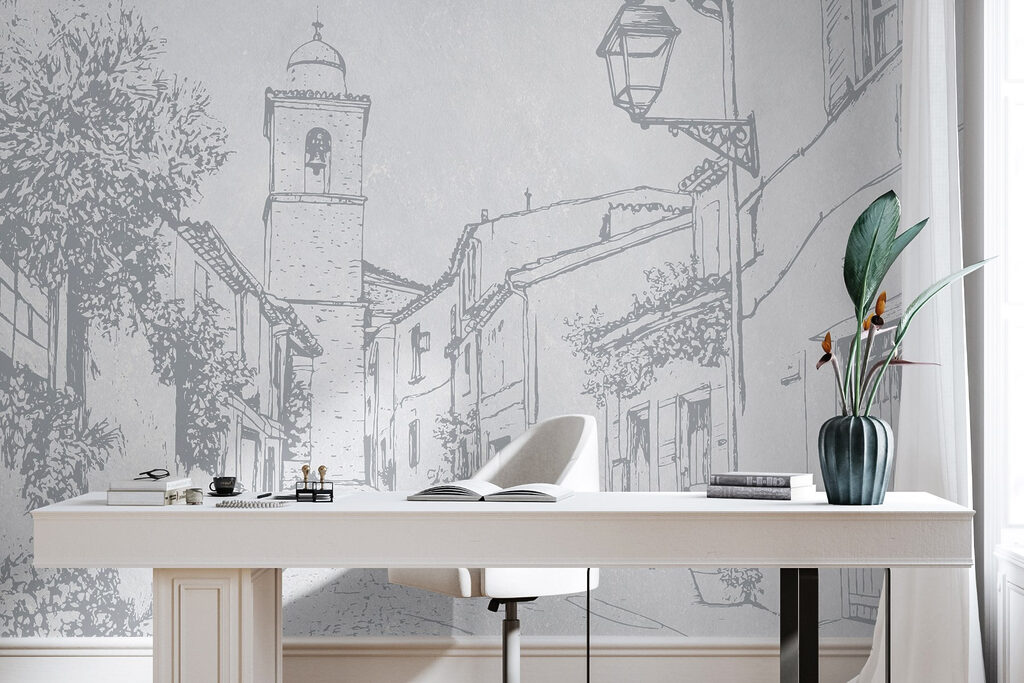 Village Street in Pencil — interior 4