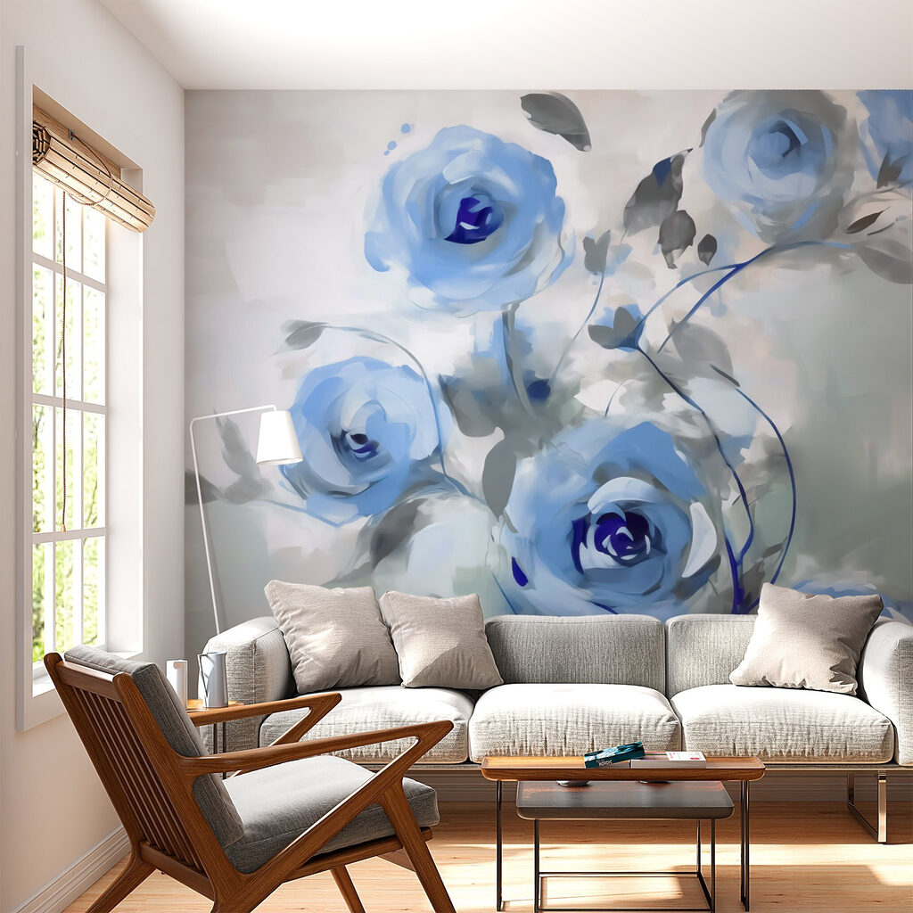 Painted blue roses — interior 1