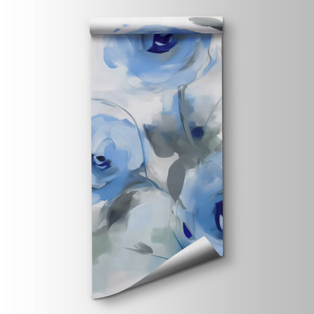 Painted blue roses — product view