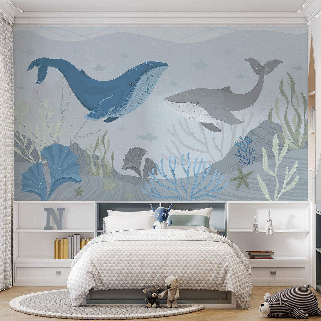 Whales in the Garden in an interior