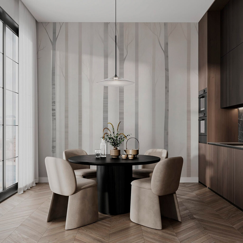 Birch Silhouettes in an interior