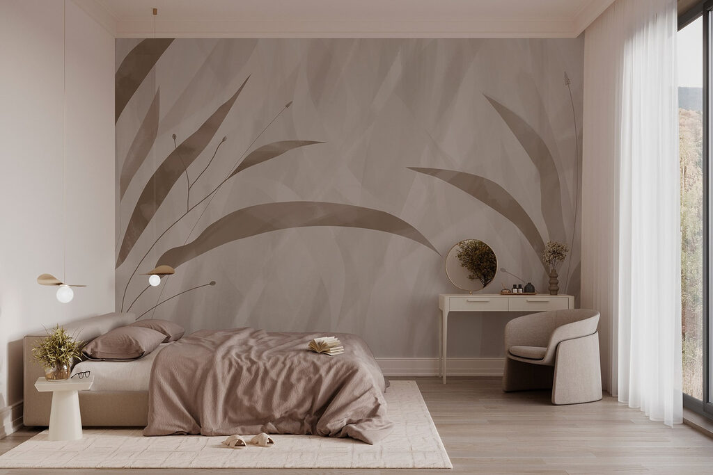 Fine sand-toned leaves — interior 1