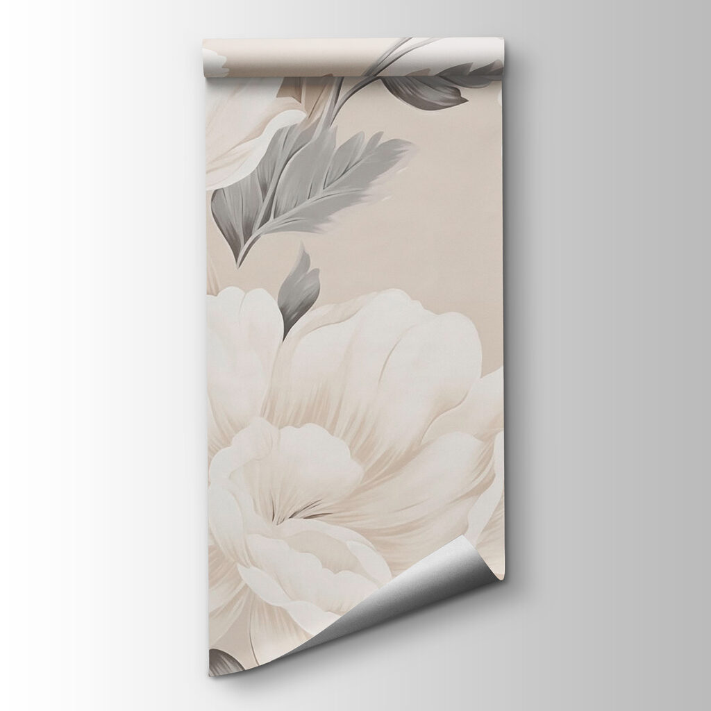 White peonies on sand — product view