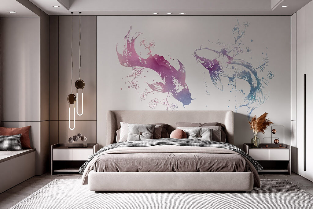 Two fish with splashes — interior 1