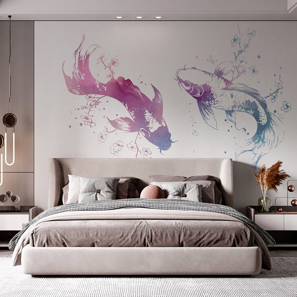 Two fish with splashes — interior 2