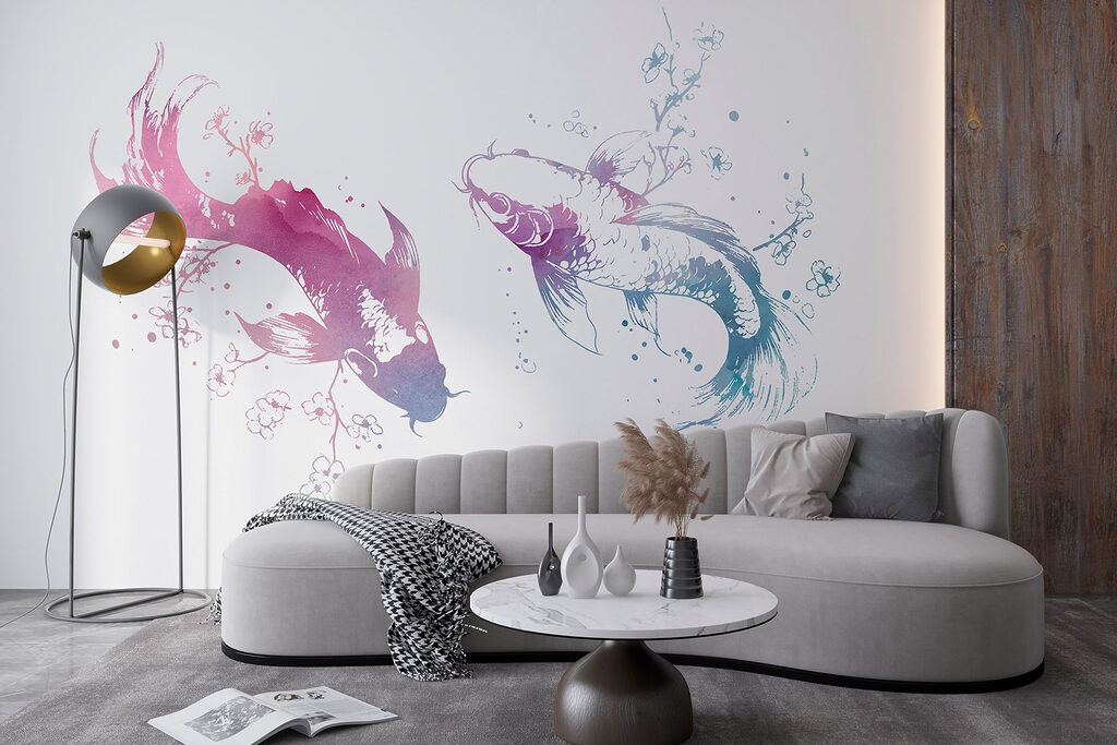 Two fish with splashes — interior 3